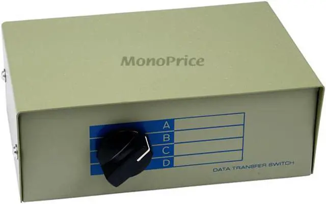 Monoprice 4x1 DB15 Female Manual Data Switch Box