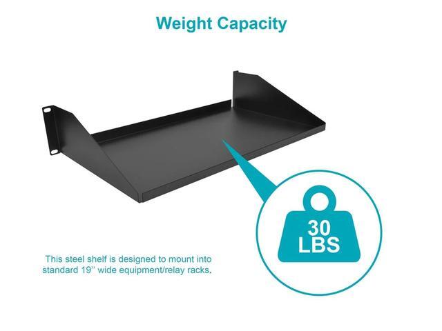 Monoprice Single Sided Shelf 3.5"(H) X 10"(D) X 19"(W) 30 Lbs
