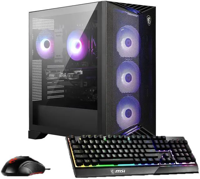 MSI Aegis R2 Gaming Desktop Intel i5-14400F NVIDIA RTX 5060 - 16GB DDR5 1TB SSD Win 11 Black