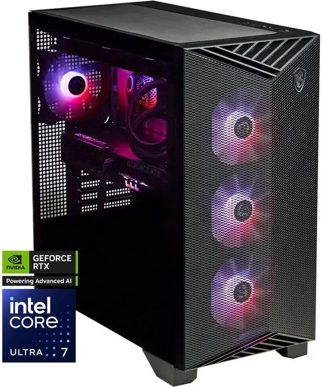 MSI Aegis RS2 Series Gaming Desktop PC Intel Core Ultra 7 265K 32GB DDR5 2 TB SSD GeForce RTX 5070 Ti Windows 11 Home (Aegis RS2 AI C2NVR7-1296US)
