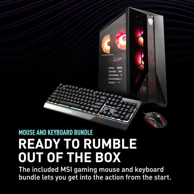 MSI Aegis Z2 Gaming Desktop (2024): AMD Ryzen R7-7700 Geforce RTX 4060 16GB DDR5 1TB M.2 SSD 80+ Gold PSU WiFi Keyboard & Mouse DIY Friendly Windows 11 Home: C7NUC-817US