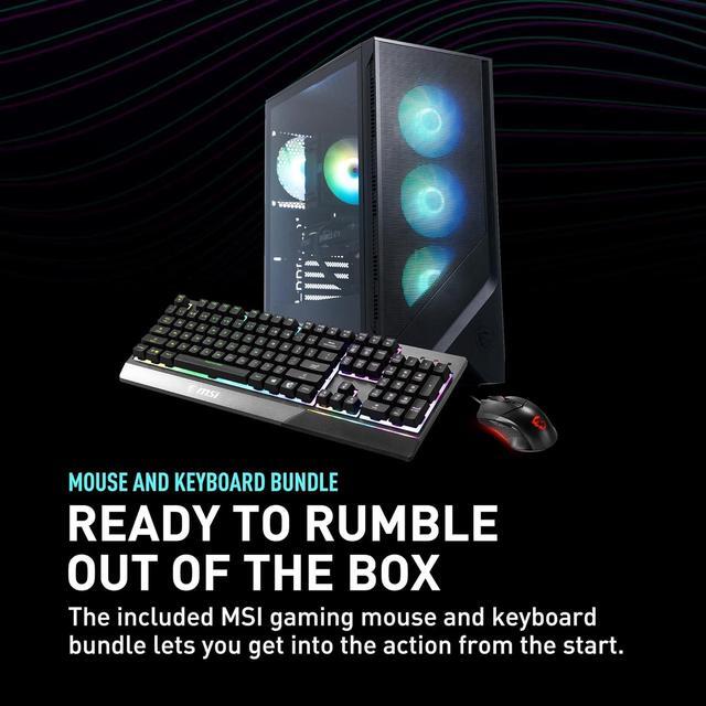 MSI Codex R2 Gaming Desktop: Intel Core I5-14400F Geforce RTX 4060 Ti 16GB DDR5 1TB M.2 NVMe SSD 80+ Gold PSU WiFi Keyboard & Mouse DIY Friendly Windows 11 Home: A14NUD5-213US