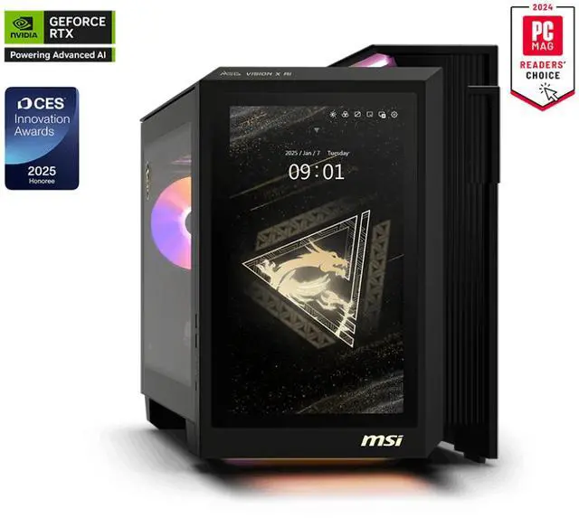 MSI Gaming Desktop PC MEG Vision X AI 2NVV9-043US Intel Core Ultra 9 285K 64GB DDR5 2TB NVMe SSD GeForce RTX 5080 Windows 11 Pro