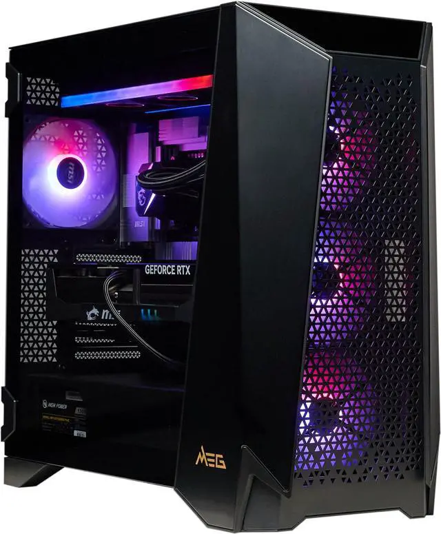 MSI Infinite (Tower) Gaming Desktop Intel Ultra9 285K GeForce RTX 5090 DDR5 6000 64GB(32GB*2) Gen 4 2TB M.2 NVMe 360 Liquid Cooling 1300W USB Type-C VR-Ready Windows 11 Pro High-End