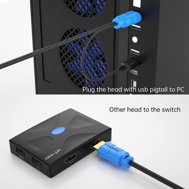 MT-VIKI 2in 1 USB HDMI KVM Cable 3m/10ft For USB KVM Cable HDMI