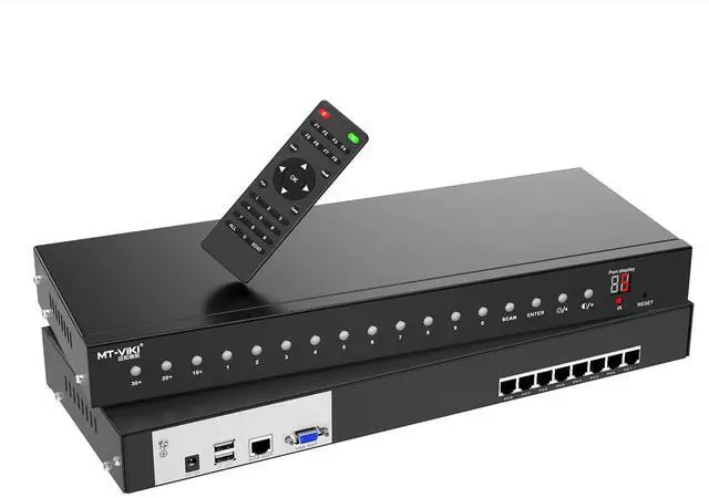 MT-VIKI HDMI/VGA Rack Mount KVM Over CAT6 Cable 8 Port CAT7 KVM Console Not Included USB HDMI/VGA CAT6 Dongle