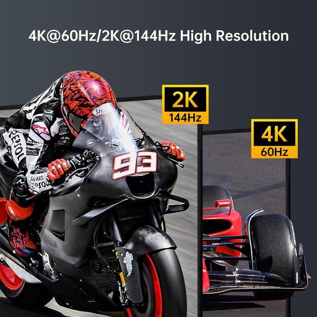 MT-VIKI USB 3.0 KVM Switch HDMI (3 USB-A+ 1 USB-C) 4K 60Hz/2K 144Hz KVM Switcher 2 Computers 1 Monitor KVM With 4 USB 3.0 Port