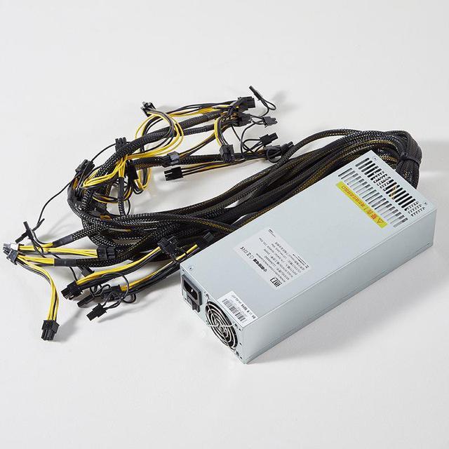 Mute Power Supply 2U 2500W GPU Miner Power Supply Bitcion Power Supply 2500W Computing Power 12V For ASIC Miner Single-channel Wind Cooling PSU Desktop Computer Chassis Server Voltage Stabilizer