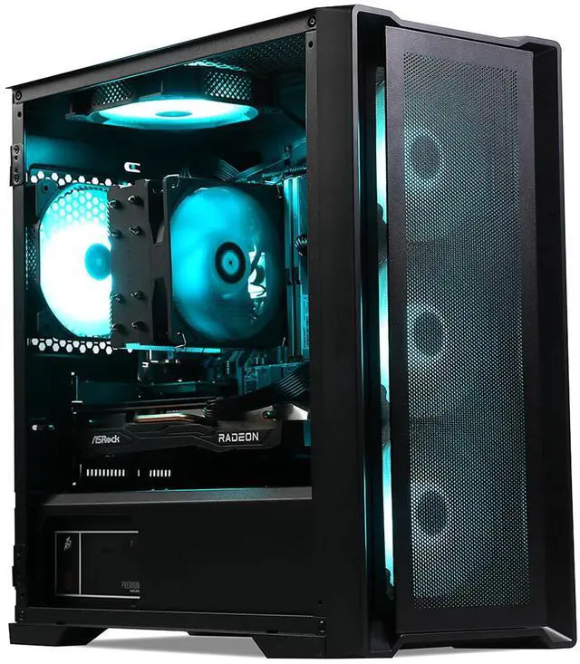 MXZ Gaming PC AMD Ryzen 7 7700 GeForce RTX 4070 SUPER 32GB(16GB*2)DDR5 6000MHz NVME M2 1 T 6RGB Fans Windows 11 Pro Ready to use Gamer Desktop Computer(R7 7700 RTX 4070 SUPER)