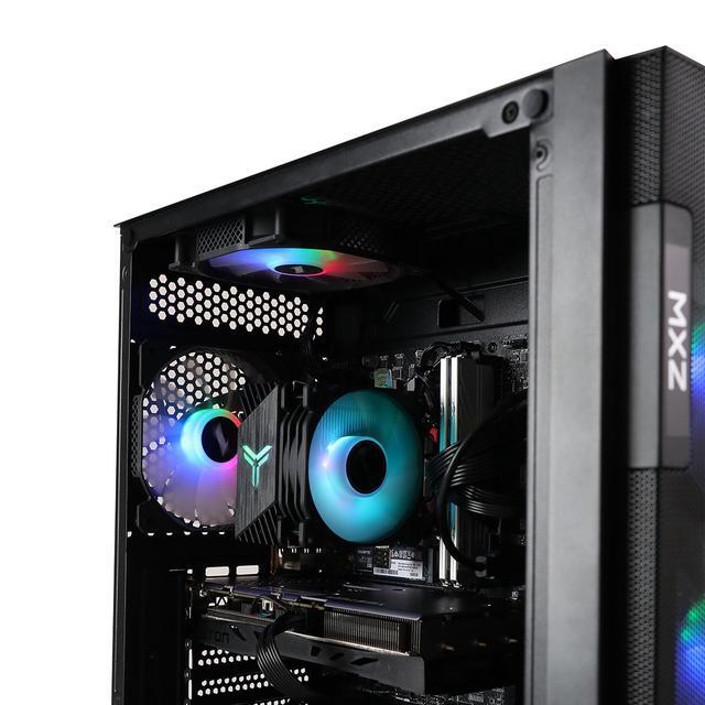 MXZ Gaming PC Computer Intel Core I5 12400F GeForce RTX 4060 8GB*2(16GB) DDR4 NVME M2 500G 5RGB Fans Windows 11 Pro Ready To Use Gamer Desktop Computer(I5 12400F RTX4060)