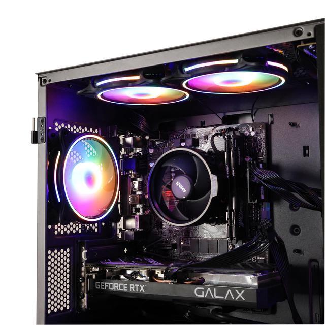 MXZ Gaming PC Desktop Computer AMD Ryzen 5 5600 3.7GHz GeForce RTX 4060 16GB DDR4 NVME 1T SSD 6RGB Fans Win 11 Pro Ready Gamer Desktop Computer(R5 5600 RTX 4060)