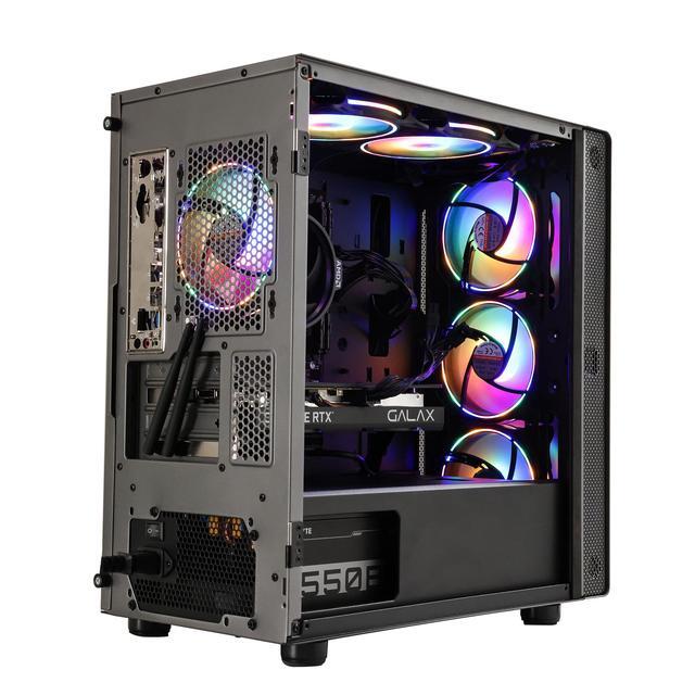 MXZ Gaming PC Desktop Computer AMD Ryzen 5 5600 3.7GHz GeForce RTX 4060 16GB DDR4 NVME 1T SSD 6RGB Fans Win 11 Pro Ready Gamer Desktop Computer(R5 5600 RTX 4060)