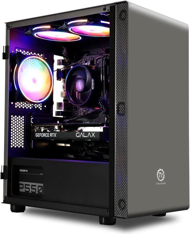 MXZ Gaming PC Desktop Computer AMD Ryzen 5 5600 3.7GHz GeForce RTX 4060 16GB DDR4 NVME 1T SSD 6RGB Fans Win 11 Pro Ready Gamer Desktop Computer(R5 5600 RTX 4060)