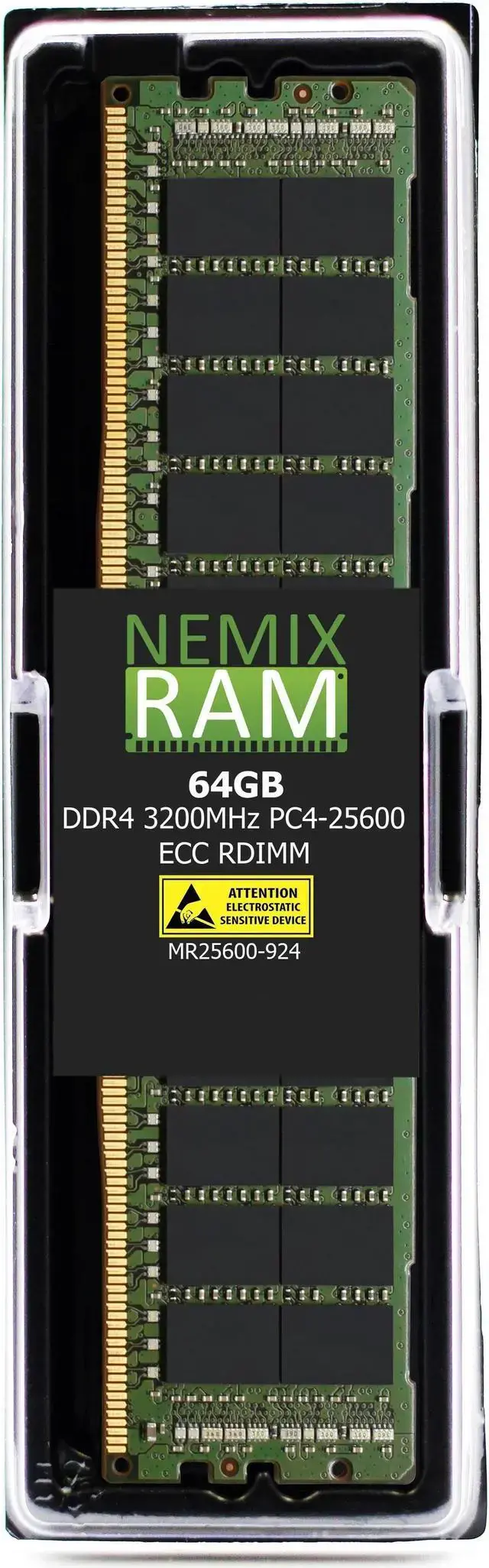 NEMIX RAM 64GB (1X64GB) DDR4 3200MHZ PC4-25600 2Rx4 1.2V 288-PIN ECC RDIMM Registered Server Memory