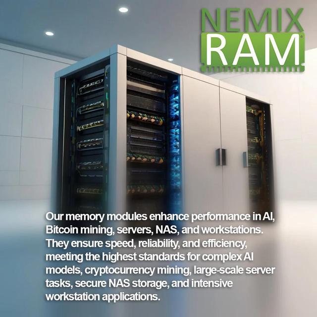 NEMIX RAM 96GB (1X96GB) DDR5 4800MHZ PC5-38400 2Rx4 1.1V 288-PIN ECC RDIMM Registered Server Memory
