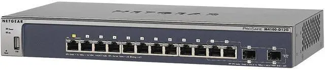 NETGEAR 12-Port Fully Managed Switch M4100-D12G 2xFiber SFP Uplinks ProSAFE Lifetime Protection (GSM5212)
