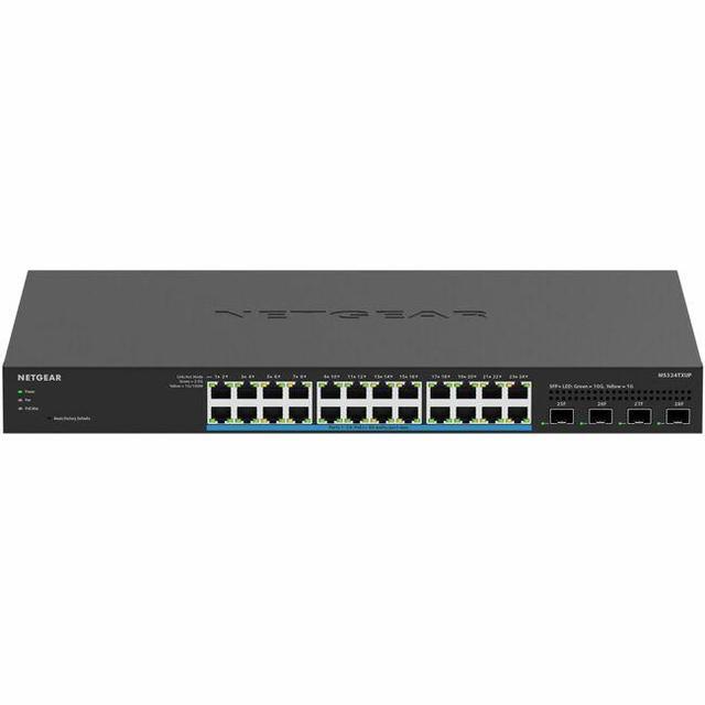 NETGEAR 24-Port Multi-Gigabit (2.5G) Ethernet Ultra60 PoE++ Smart Switch With 4 SFP+ Ports MS324TXUP