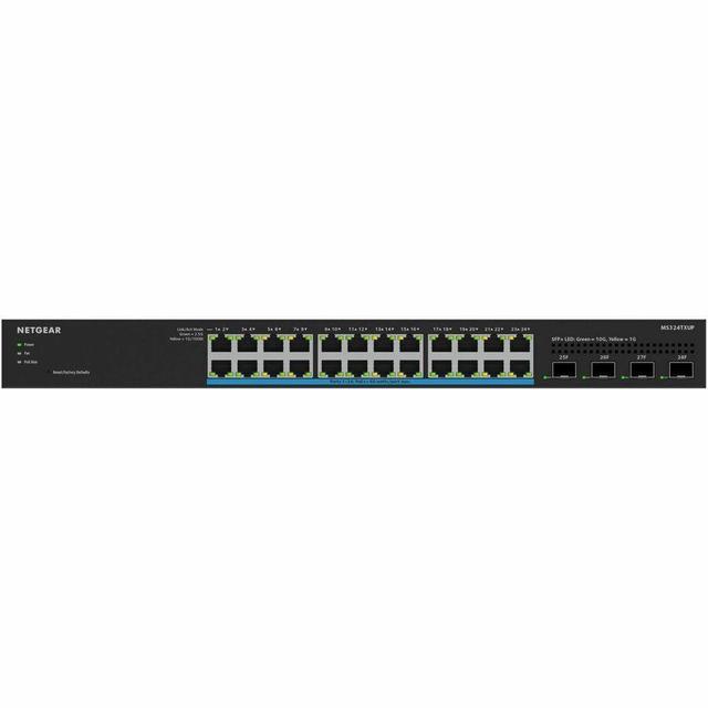 NETGEAR 24-Port Multi-Gigabit (2.5G) Ethernet Ultra60 PoE++ Smart Switch With 4 SFP+ Ports MS324TXUP
