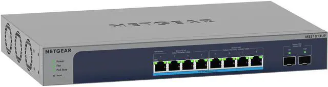Netgear 8-Port Multi-Gigabit/10G Ethernet Ultra60 PoE++ Smart Switch with 2 SFP+ Ports MS510TXUP-100NAS
