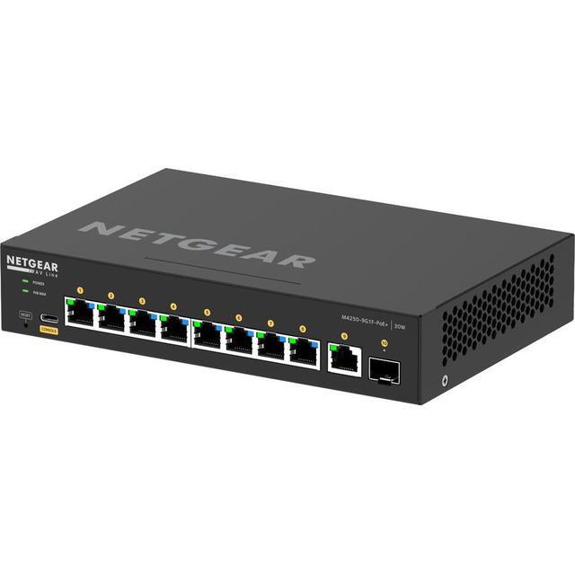 NETGEAR 8x1G PoE+ 110W 1x1G And 1xSFP Managed Switch AV Line M4250-9G1F-PoE+ GSM4210PD