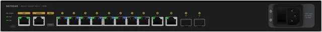 NETGEAR 8x1G PoE+ 240W 2x1G and 2xSFP+ Managed Switch AV Line M4250-10G2XF-PoE+ GSM4212UX-100NAS