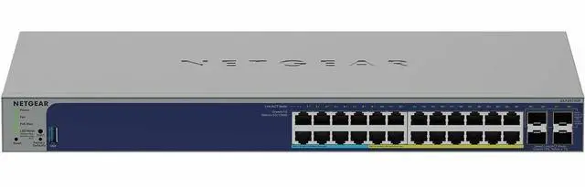 Netgear Business GS728TXUPv3 24-Port Manageable Gigabit Ethernet PoE+ and PoE++ Smart Switch GS728TXUP-300NAS