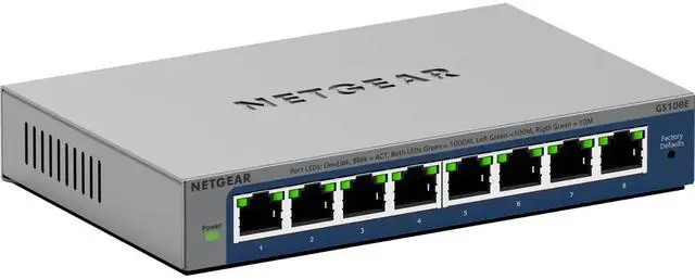 Netgear GS108E 8-Port Gigabit Ethernet Switch GS108E-400NAS