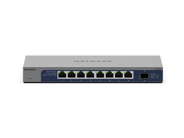 Netgear GS108X 8-Port Gigabit Unmanaged Switch With 10 Gigabit SFP+ Uplink GS108X-100NAS