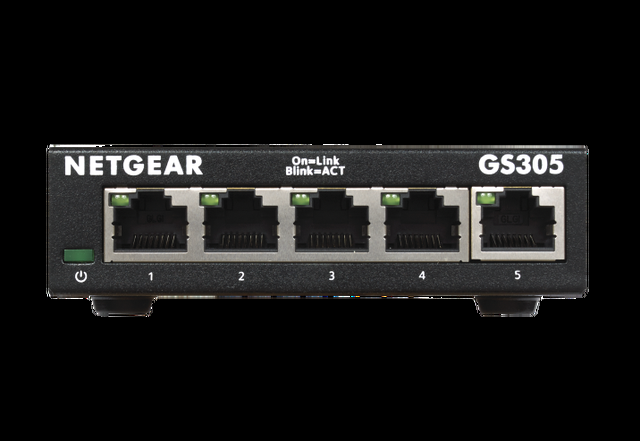 Netgear GS305 5-Port Gigabit Ethernet SOHO Unmanaged Essentials Switch GS305-300PAS