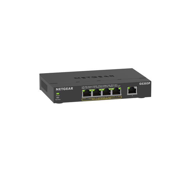 Netgear GS305P 5-Port Gigabit Ethernet Unmanaged Switch GS305P-300NAS