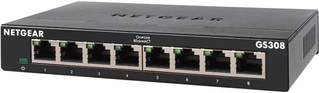 Netgear GS308 8-Port Gigabit Ethernet Unmanaged Switch GS308-300PAS