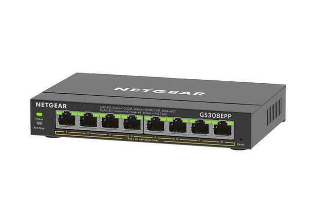 Netgear GS308EPP 8-Port PoE+ Gigabit Ethernet Plus Switch 123W GS308EPP-100NAS