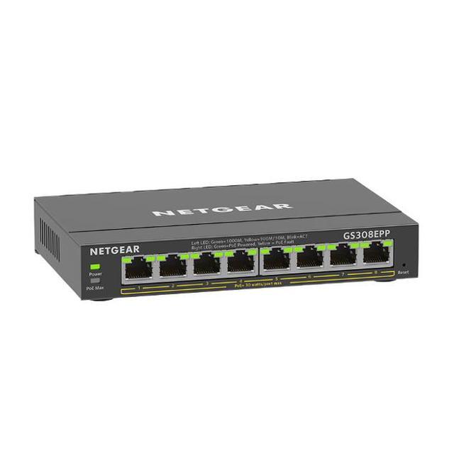 Netgear GS308EPP 8-Port PoE+ Gigabit Ethernet Plus Switch 123W GS308EPP-100NAS