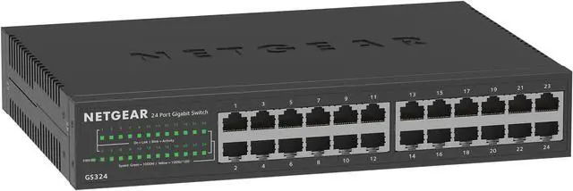 Netgear GS324 24-Port Gigabit Ethernet Unmanaged Switch GS324-200NAS