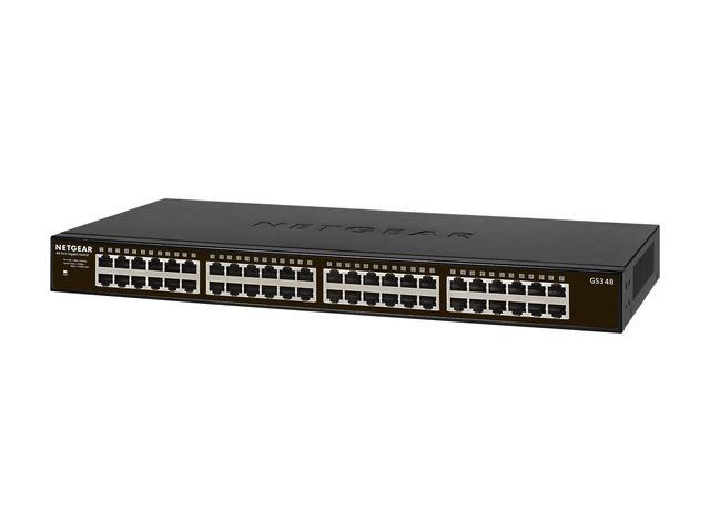 Netgear GS348 48-Port Gigabit Ethernet Rackmount Unmanaged Switch GS348-100NAS