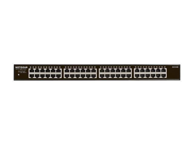 Netgear GS348 48-Port Gigabit Ethernet Rackmount Unmanaged Switch GS348-100NAS