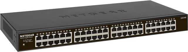 Netgear GS348 48-Port Gigabit Ethernet Rackmount Unmanaged Switch GS348-100NAS