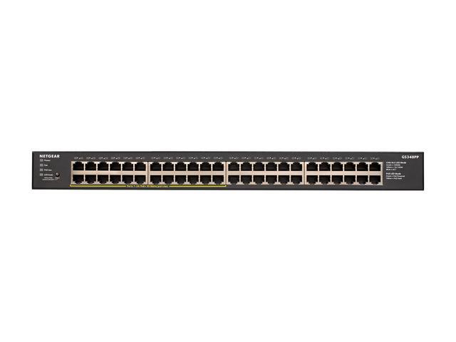 Netgear GS348PP 48-Port Gigabit Ethernet Unmanaged PoE+ Switch 380W GS348PP-100NAS