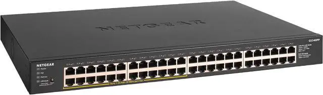Netgear GS348PP 48-Port Gigabit Ethernet Unmanaged PoE+ Switch 380W GS348PP-100NAS