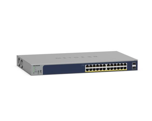Netgear GS724TPP 24-Port Gigabit Ethernet PoE+ Smart Switch W/ Optional Remote/Cloud Management And 2 SFP Ports (380W) GS724TPP-300NAS
