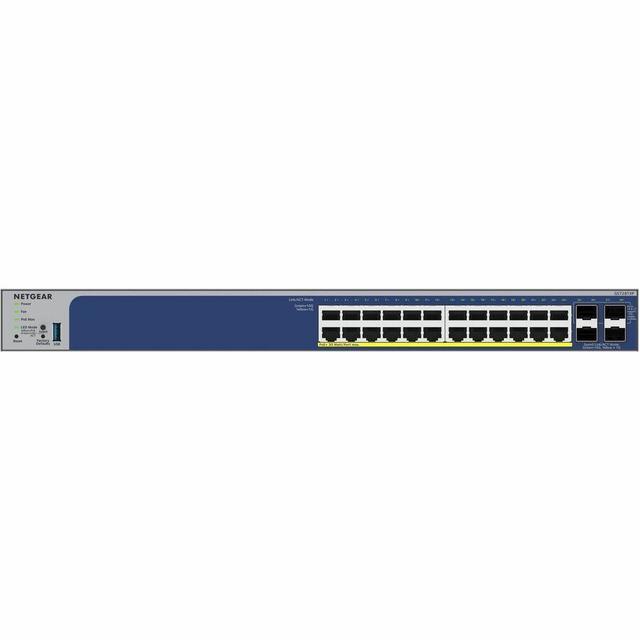 Netgear GS728TXPv3 24-Port Manageable Gigabit PoE+ Smart Switches With 4 Dedicated 10G SFP+ Ports GS728TXP-300NAS