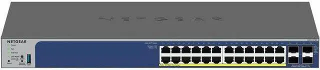 Netgear GS728TXPv3 24-Port Manageable Gigabit PoE+ Smart Switches with 4 Dedicated 10G SFP+ Ports GS728TXP-300NAS