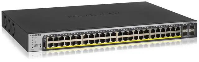 Netgear GS752TPP 48-Port Gigabit PoE+ Smart Switch with Remote/Cloud Management and 4 SFP Ports (760W) GS752TPP-300NAS