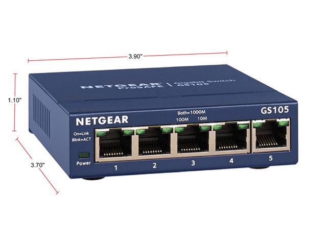 Netgear ProSafe GS105 5-Port Gigabit Ethernet Unmanaged Switch GS105NA