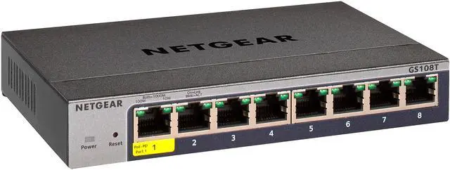 Netgear ProSafe GS108T 8-Port Gigabit Ethernet Smart Switch GS108T-300NAS