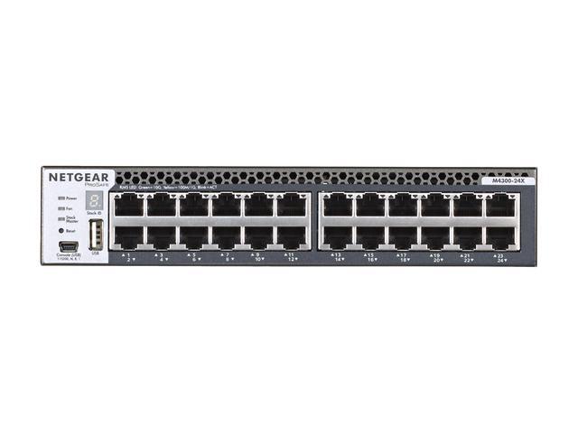 Netgear ProSafe M4300-24X 24-Port Manageable 10GBase-T 10GBase-X - 4 Layer Switch XSM4324CS-100NES
