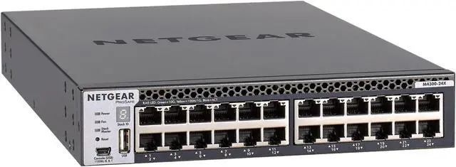 Netgear ProSafe M4300-24X 24-Port Manageable 10GBase-T 10GBase-X - 4 Layer Switch XSM4324CS-100NES
