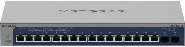 Netgear Smart S3600-XS516TM 16-Port Manageable 10 Gigabit Ethernet Smart Switch XS516TM-100NAS
