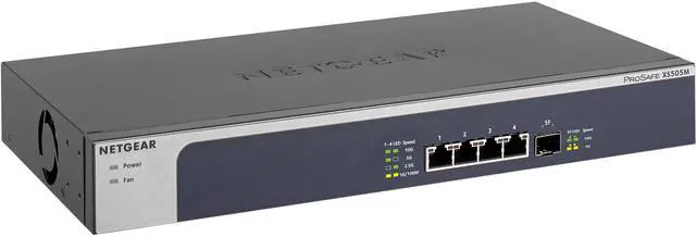 Netgear XS505M 5-Port 5-Speed 10-Gigabit/Multi-Gigabit Unmanaged Switch XS505M-100NAS