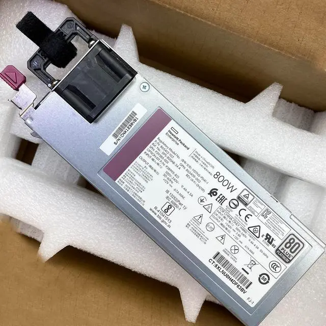 New 800W Flex Slot Platinum Hot Plug Low Halogen Power Supply Kit Compatible with HPE Server 865414-B21 865409-002 P38995-B21 P39385-001